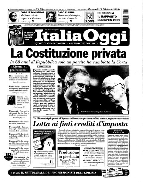 Italia oggi : quotidiano di economia finanza e politica